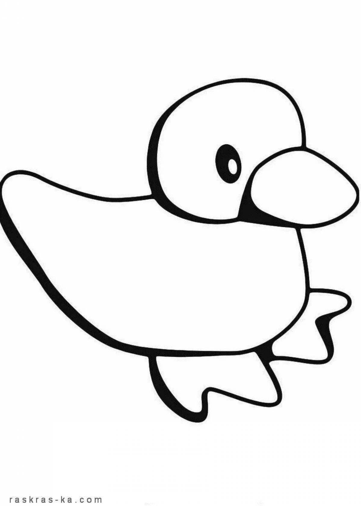 Coloring funny duck