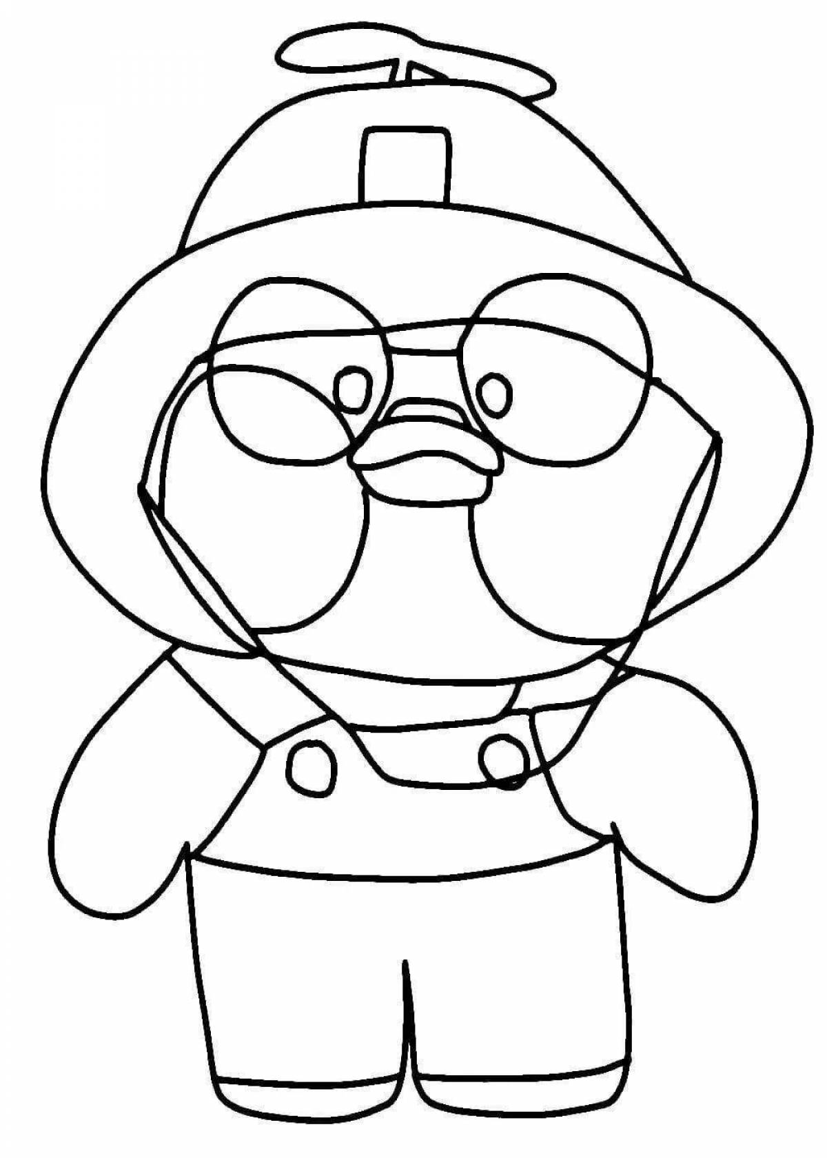Cute duck coloring page