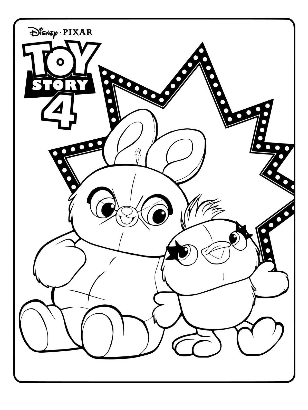 Pretty duck toy coloring page