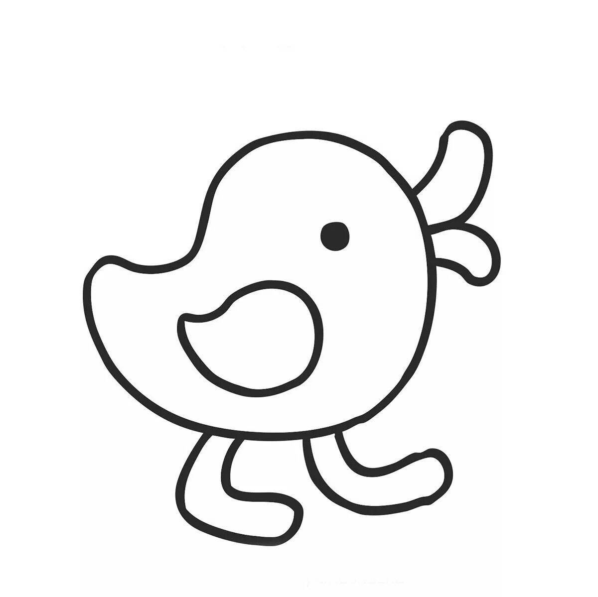 Duck coloring page