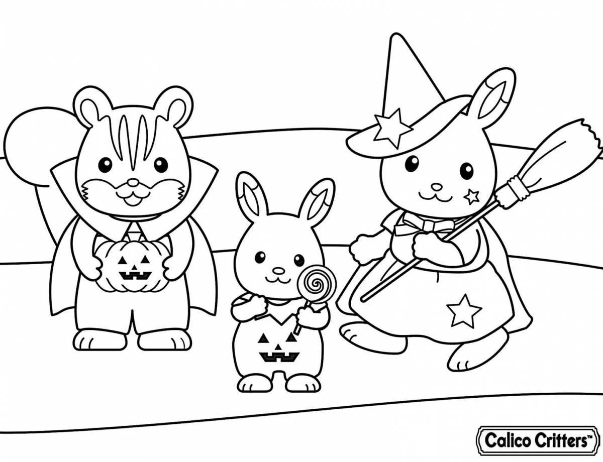 Exciting sylvanian families coloring pages