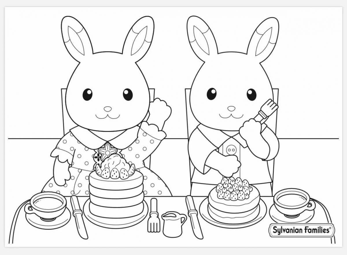 Refreshing sylvanian families coloring page