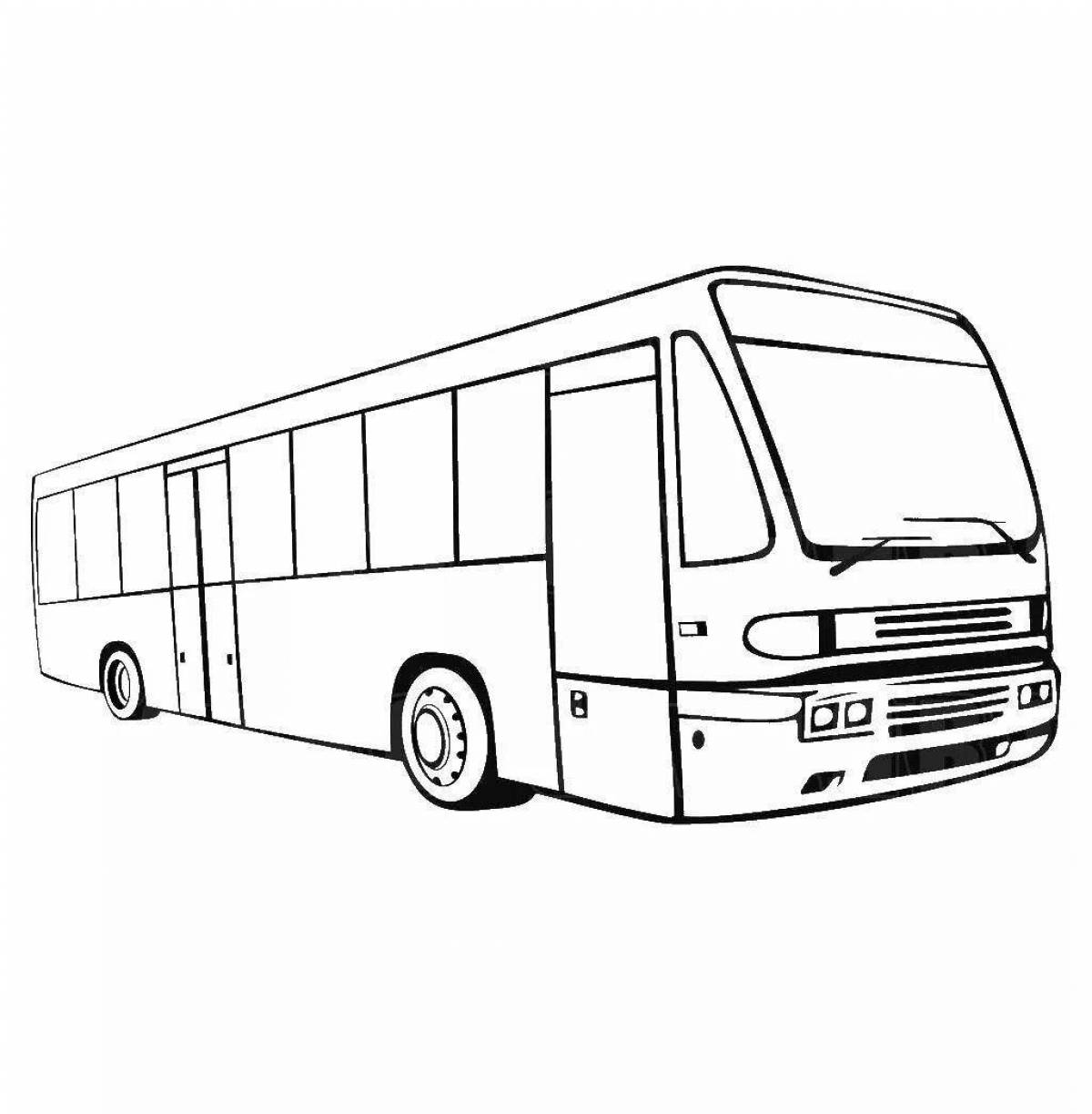 Раскраска сказочный автобус икарус