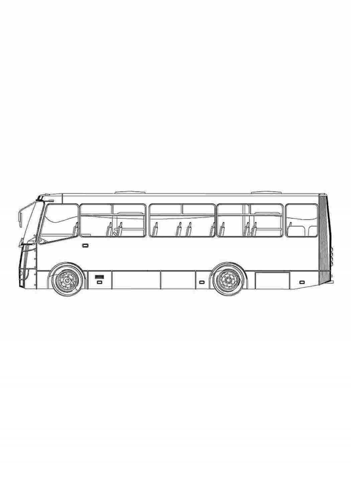 Coloring page gorgeous bus ikarus