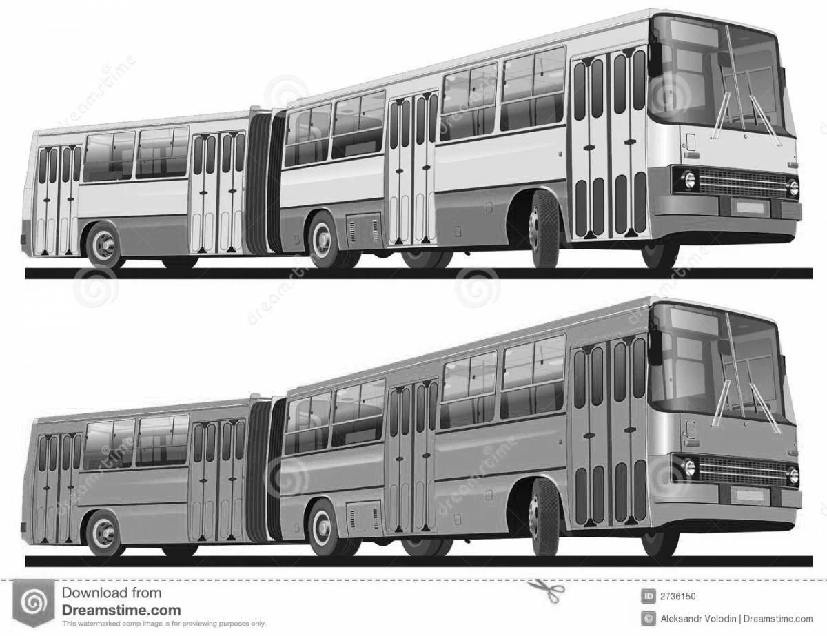 Раскраска невероятный автобус икарус