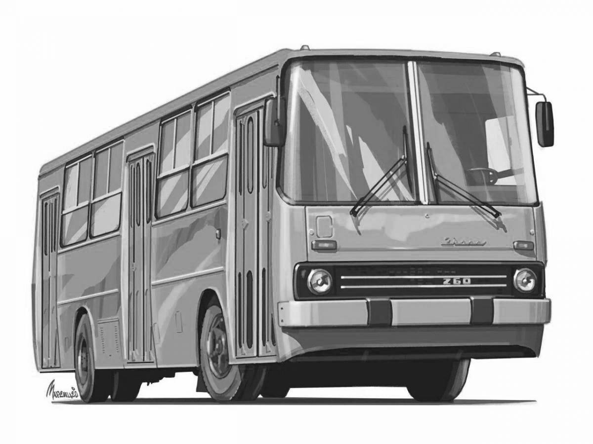 Colouring awesome bus ikarus