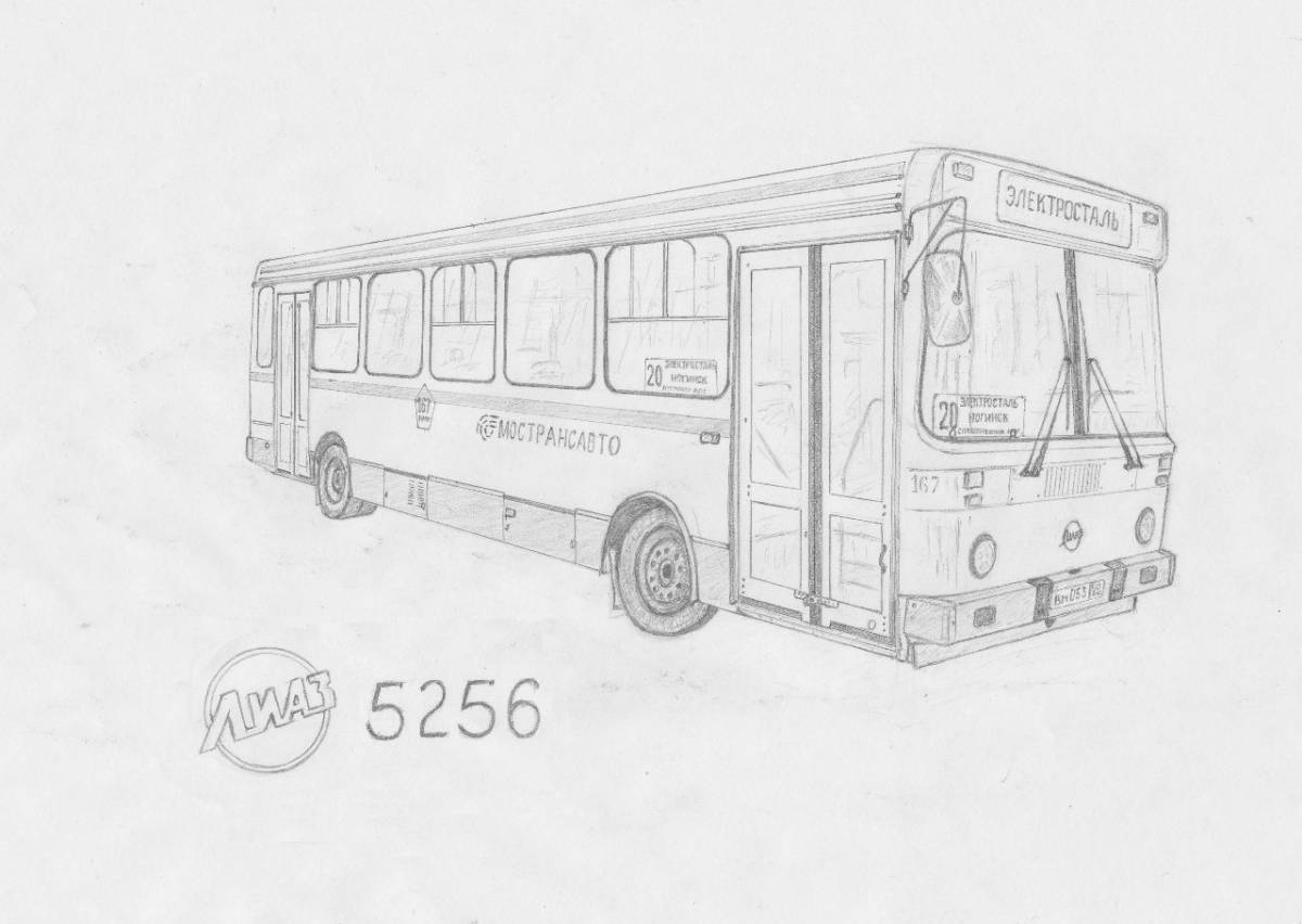 Чудесный автобус-раскраска икарус
