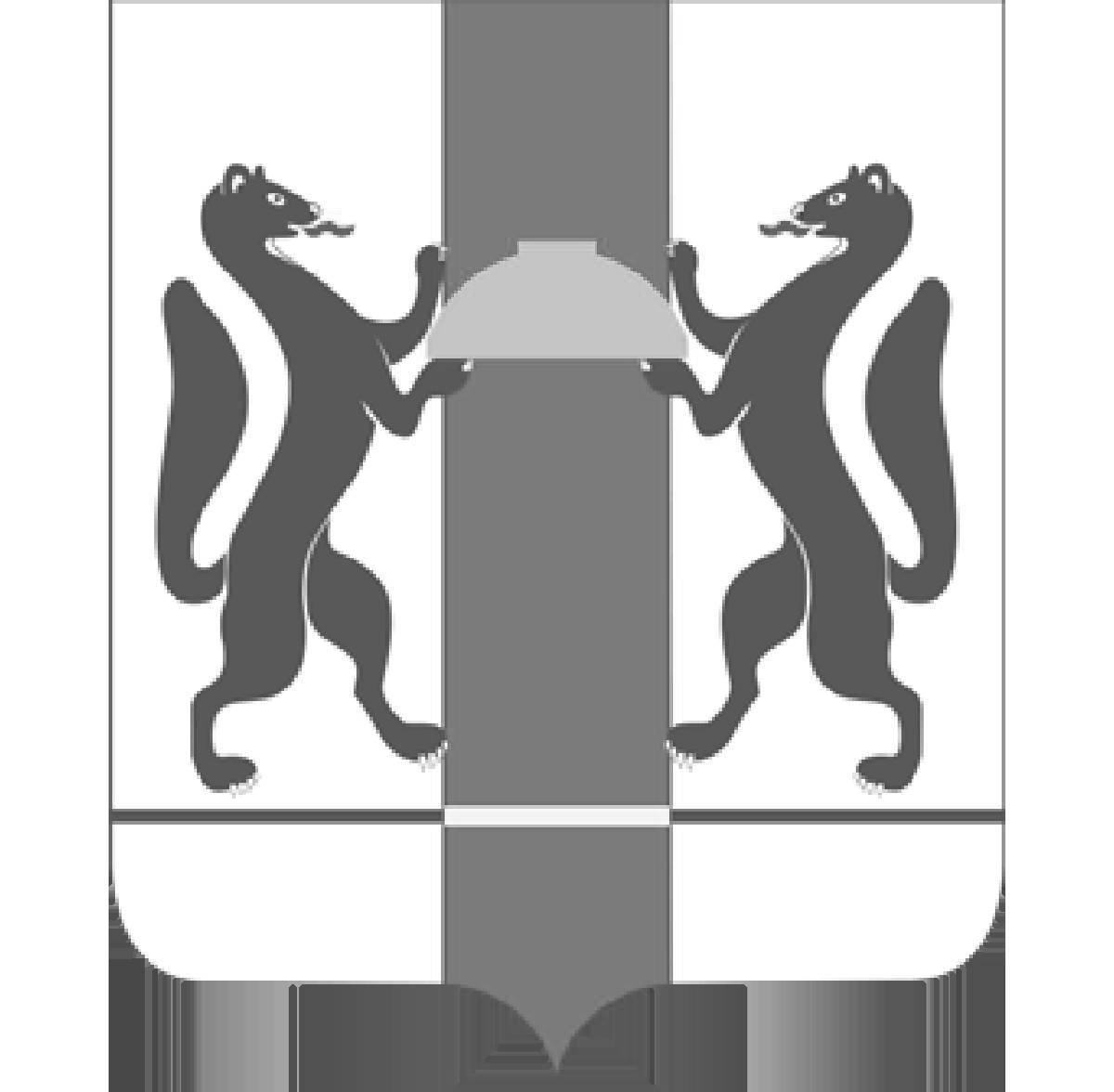Royal coloring coat of arms of novosibirsk