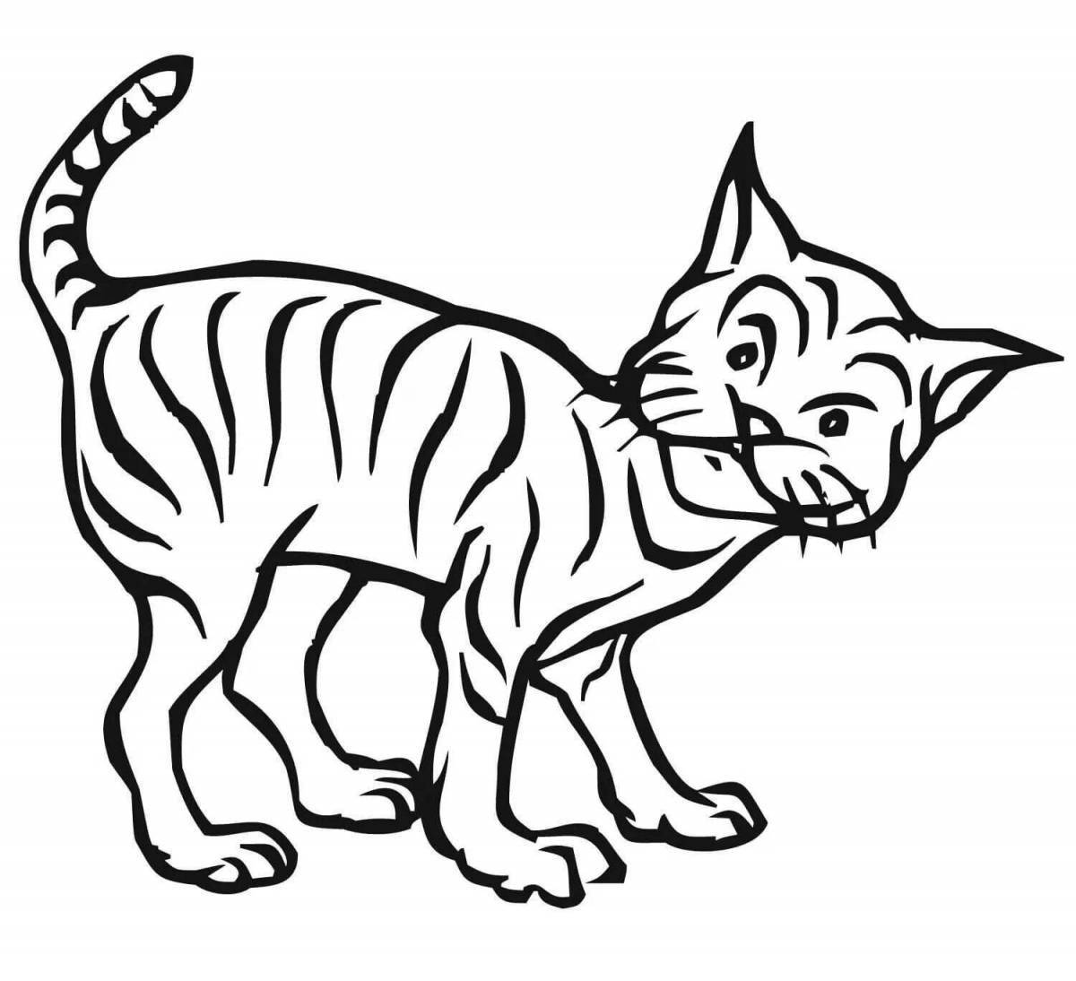 Adorable caracal coloring page