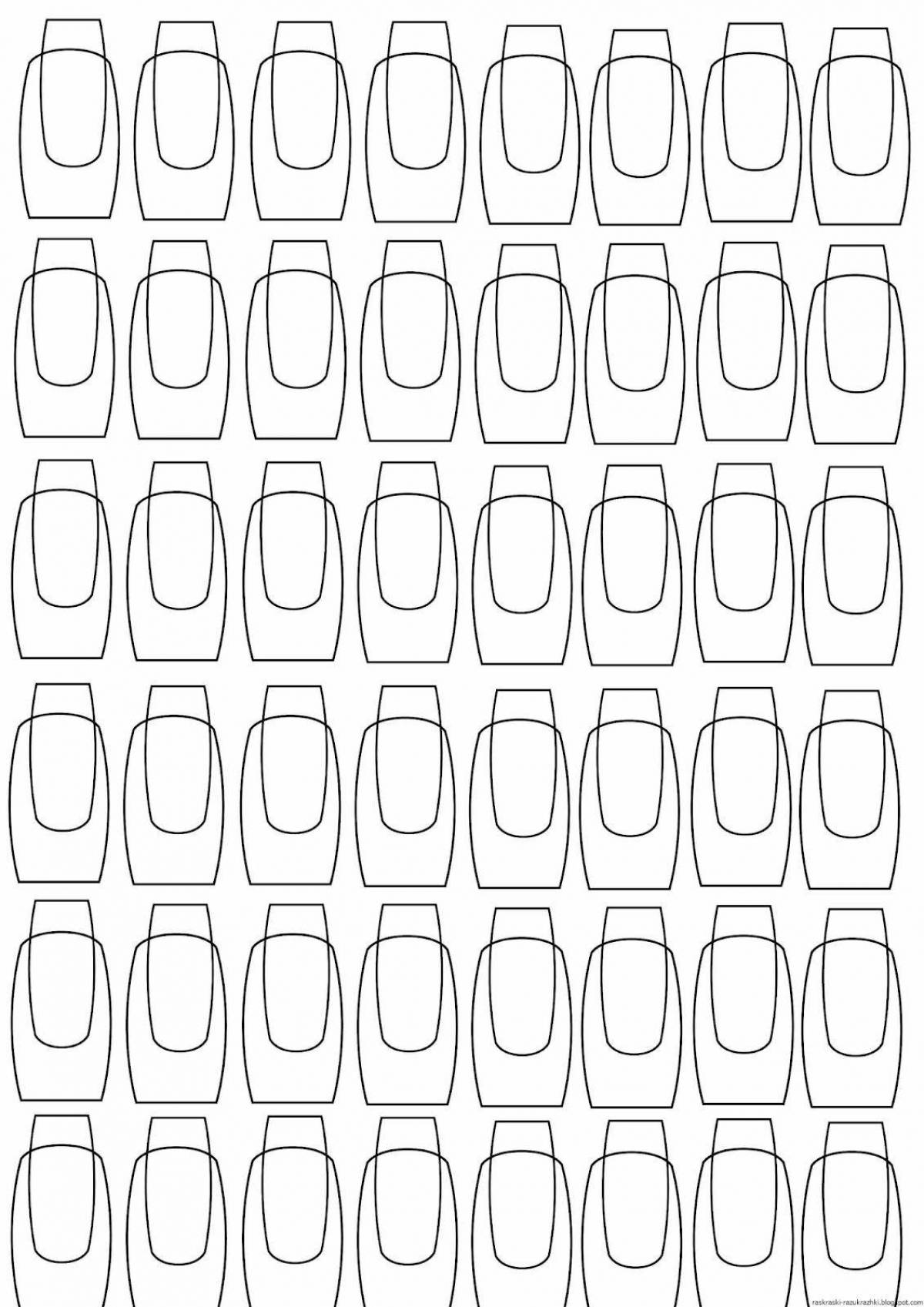 Fabulous manicure coloring book for nails