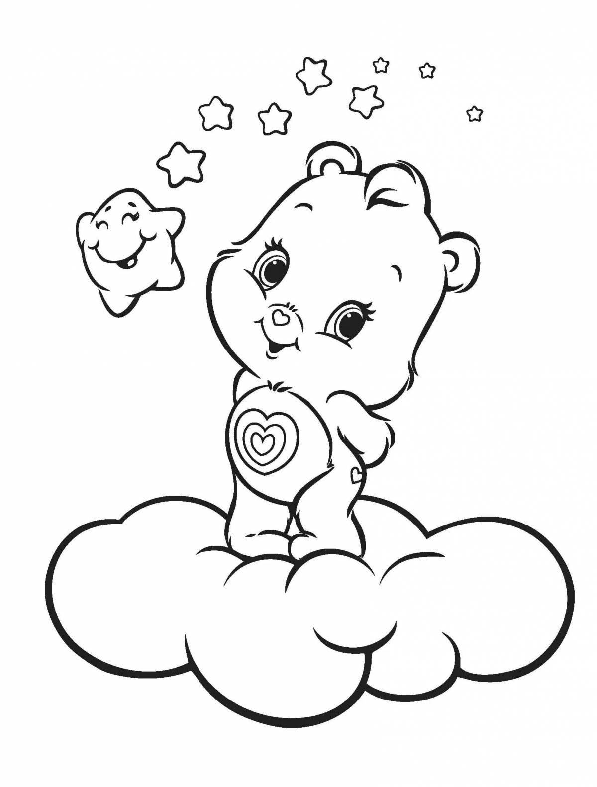 Coloring page adorable teddy bear