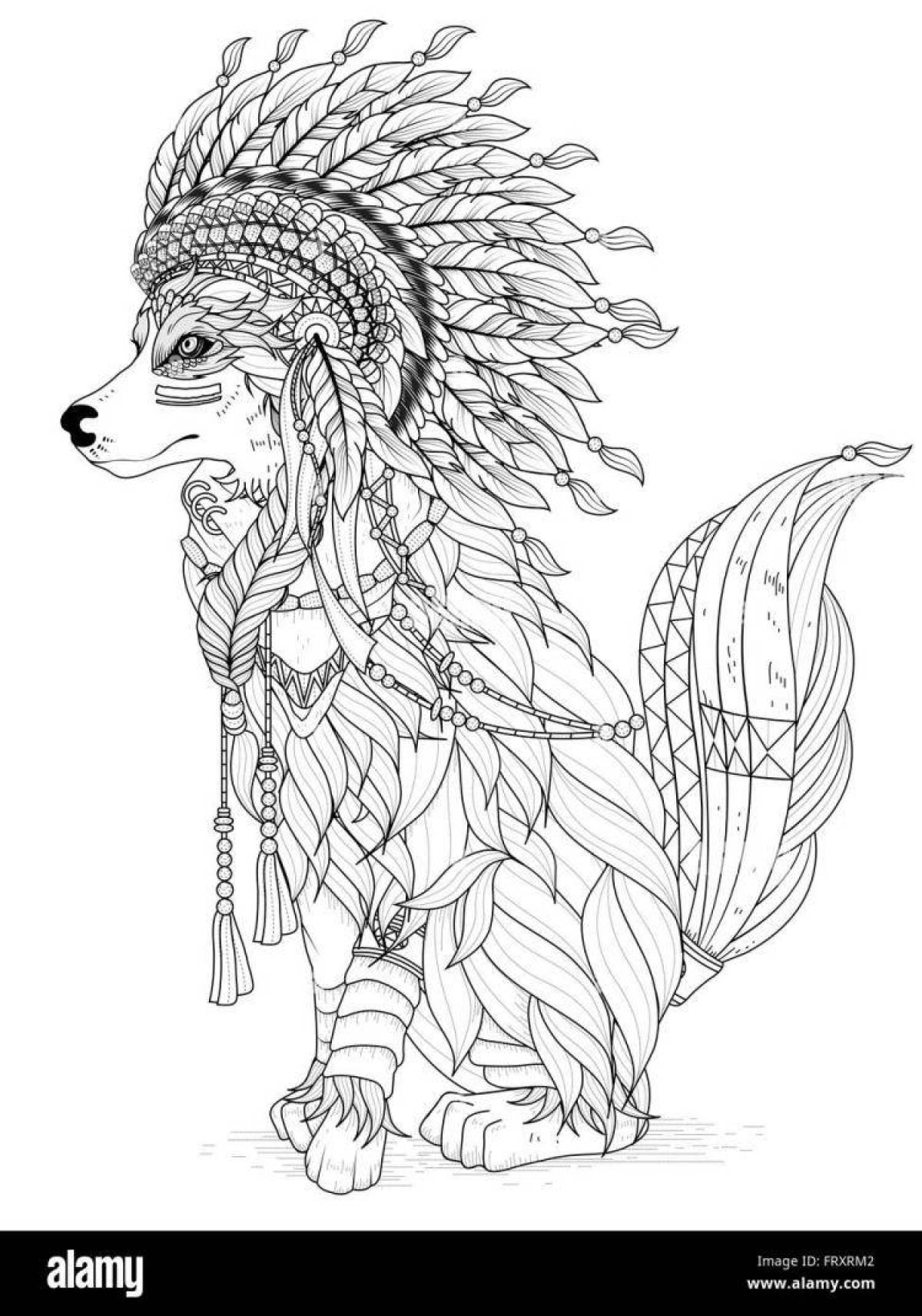 Fine coloring wolf complex