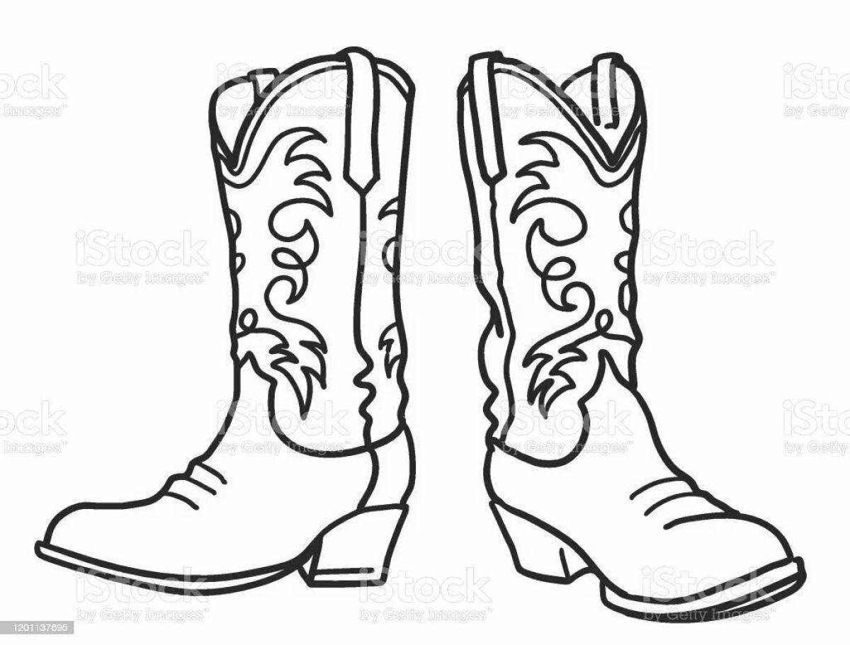 Coloring page majestic winter boots