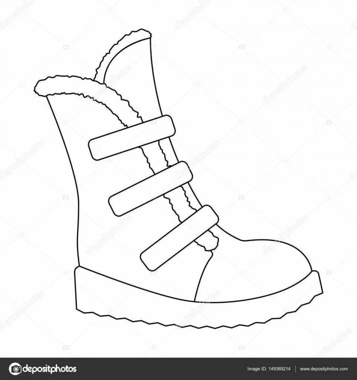 Rough winter boots coloring page