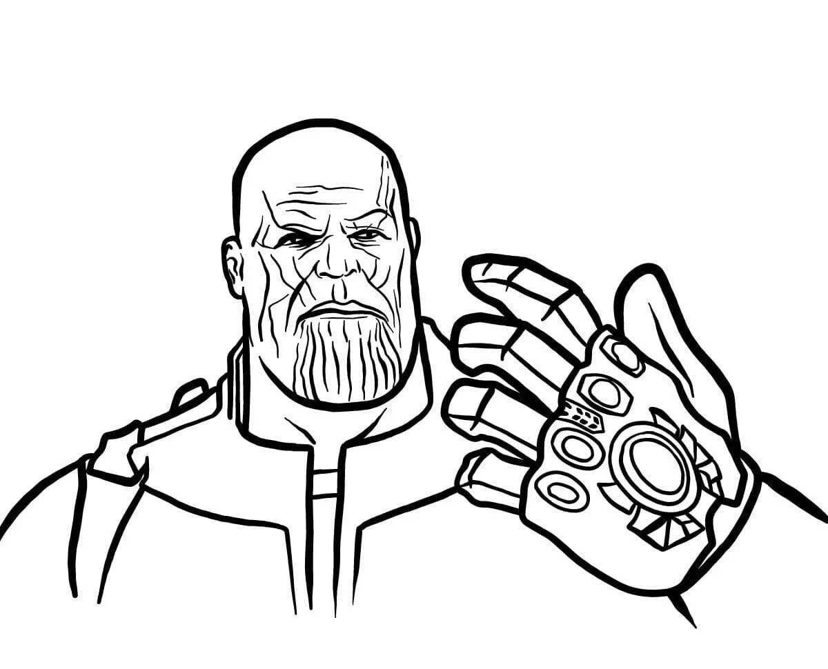 Sublime infinity gauntlet coloring page