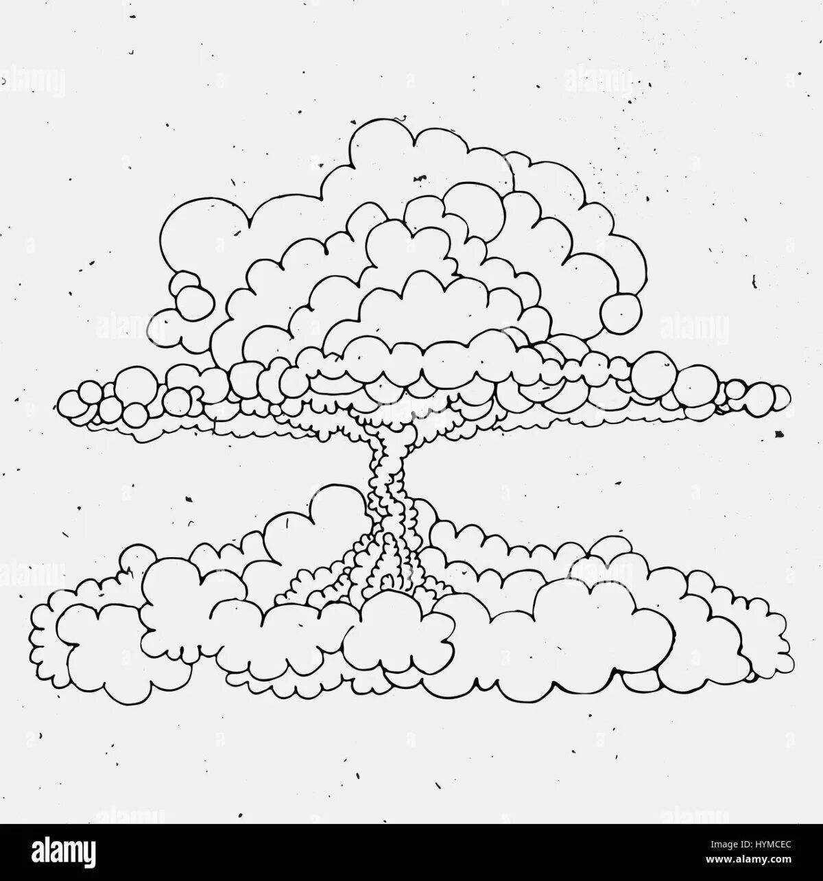 Amazing nuclear explosion coloring book