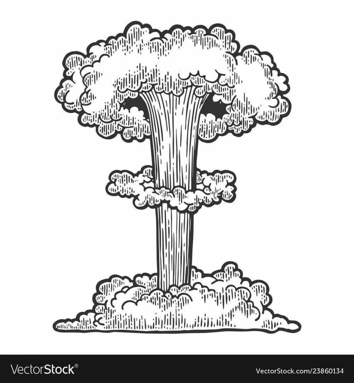 Adorable nuclear explosion coloring book