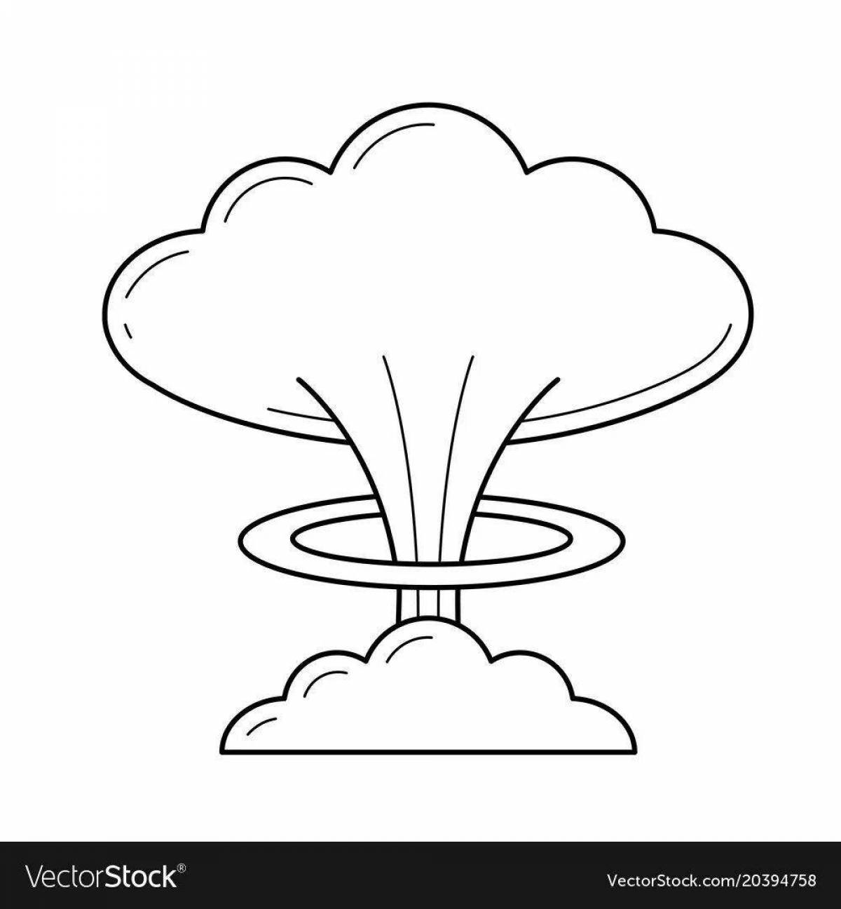 Nuclear explosion exciting coloring book