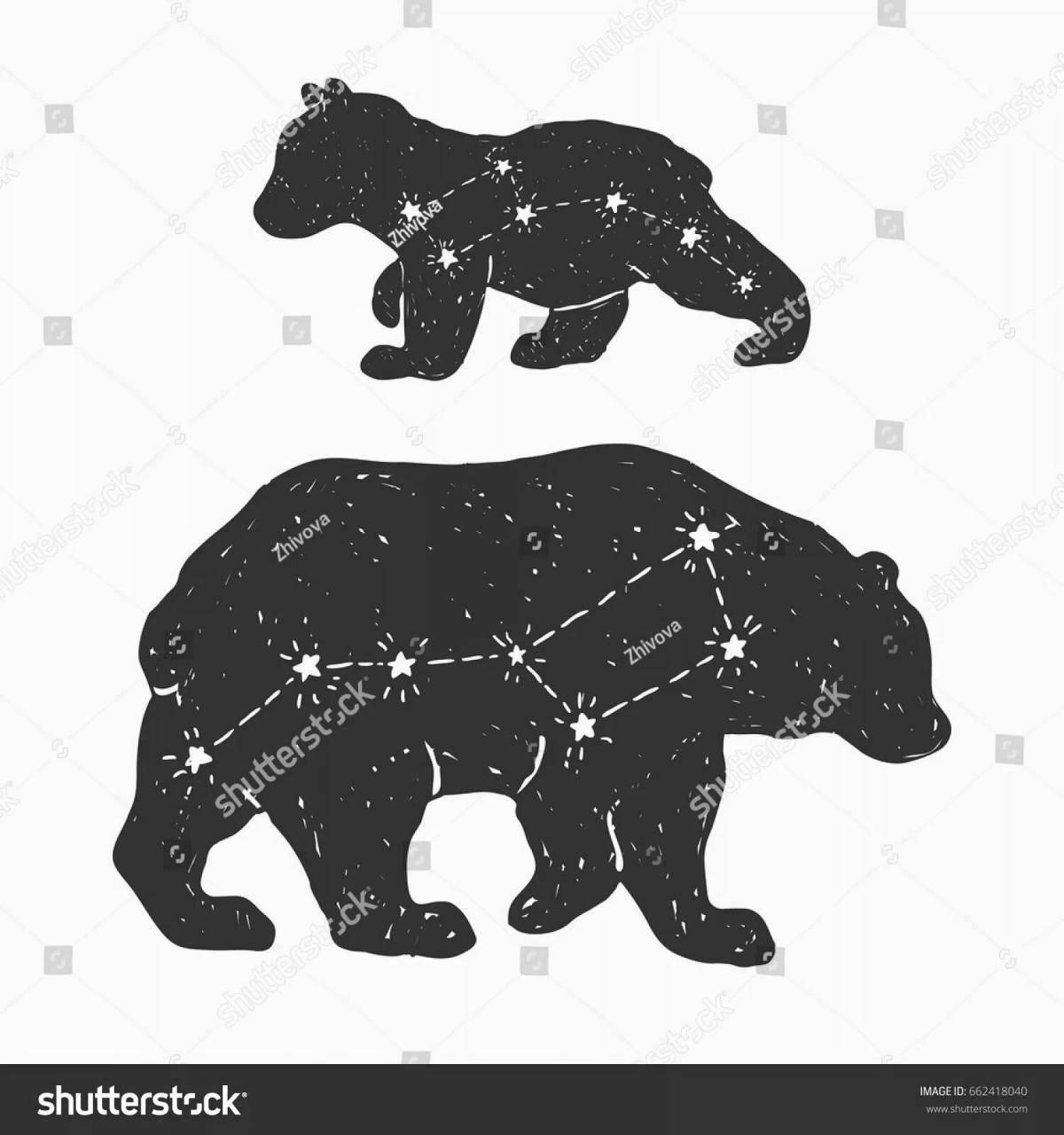 Photo Glowing Ursa Minor Coloring Page