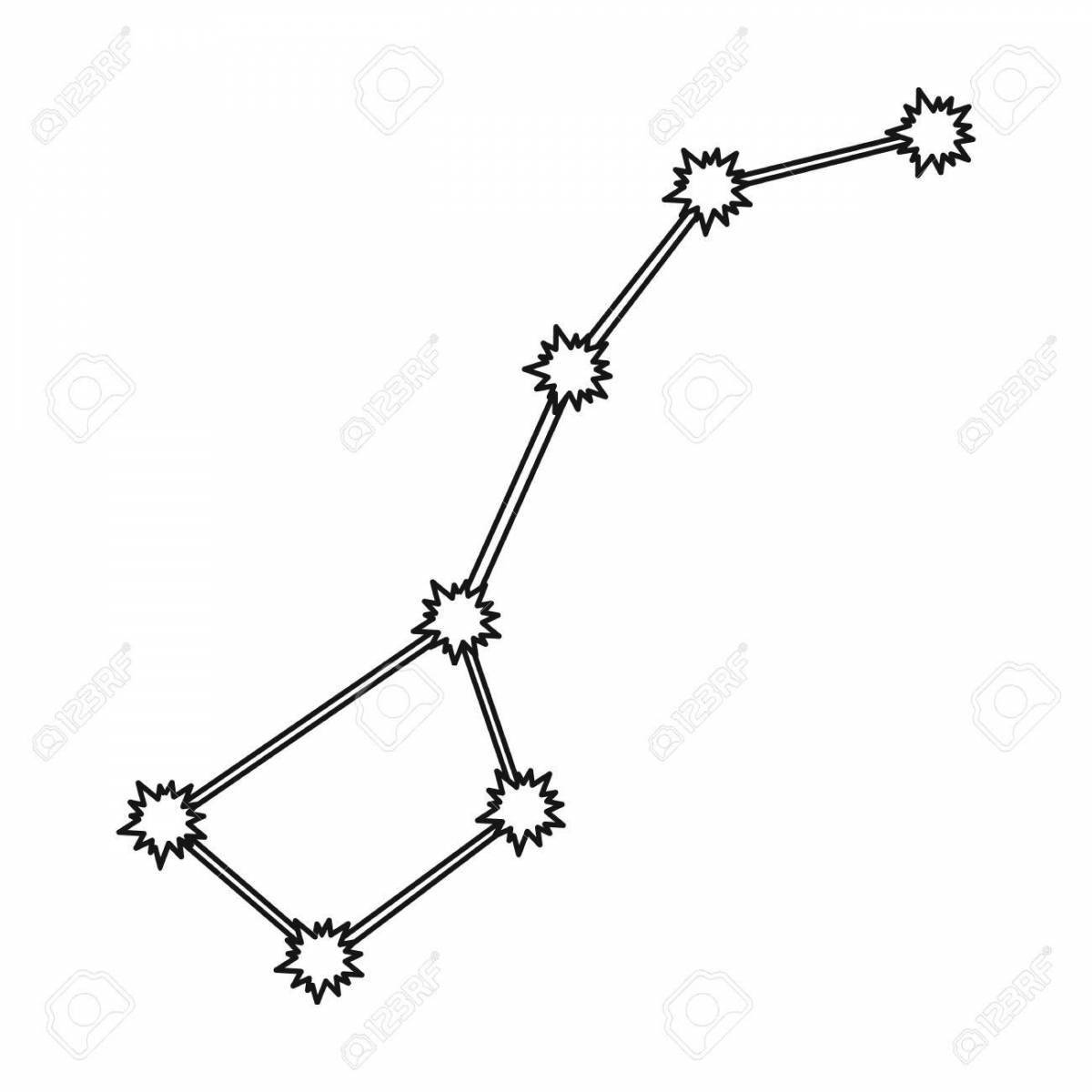 Photo Mysterious Ursa Minor coloring book