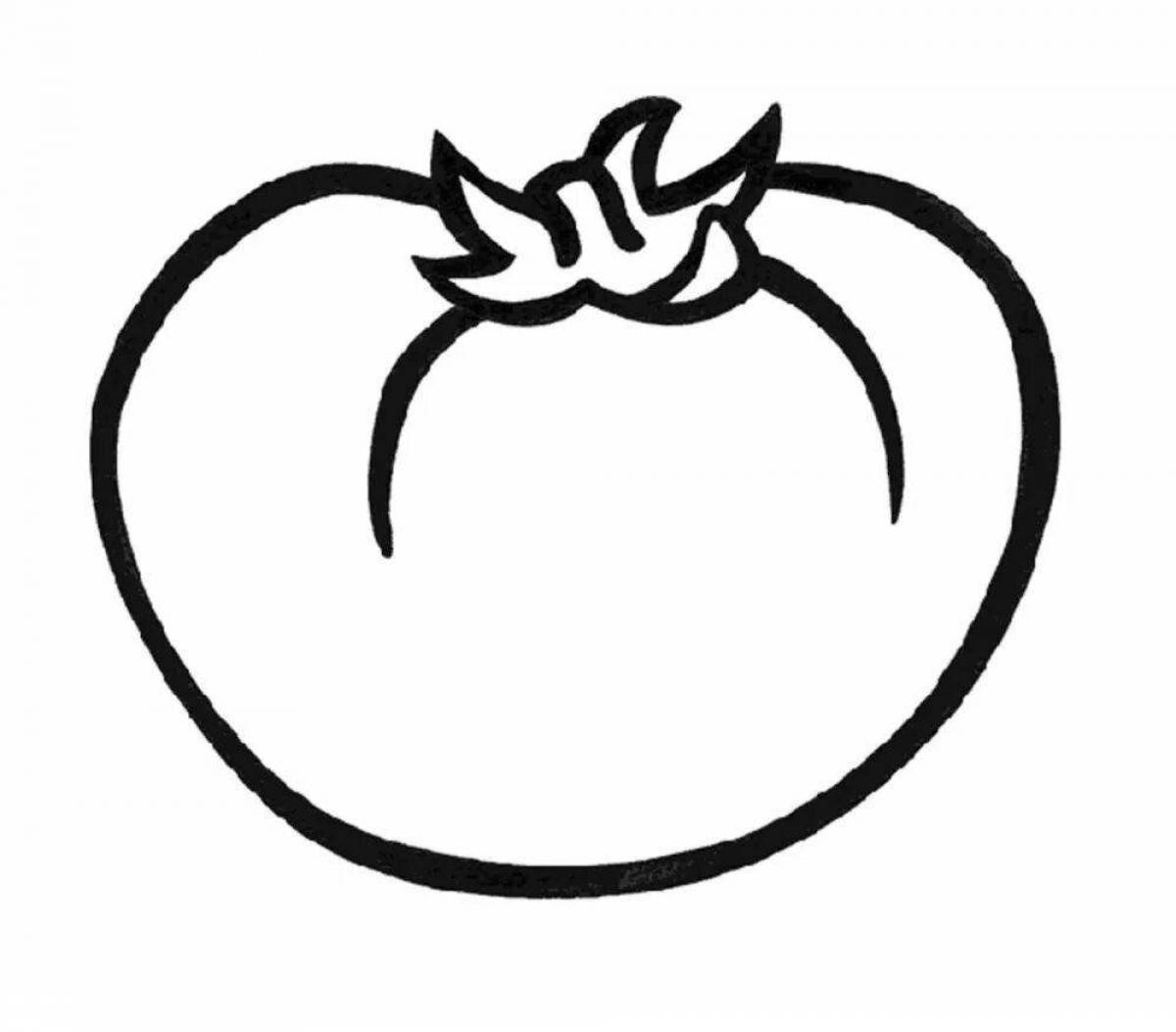 Bright tomato and cucumber coloring page