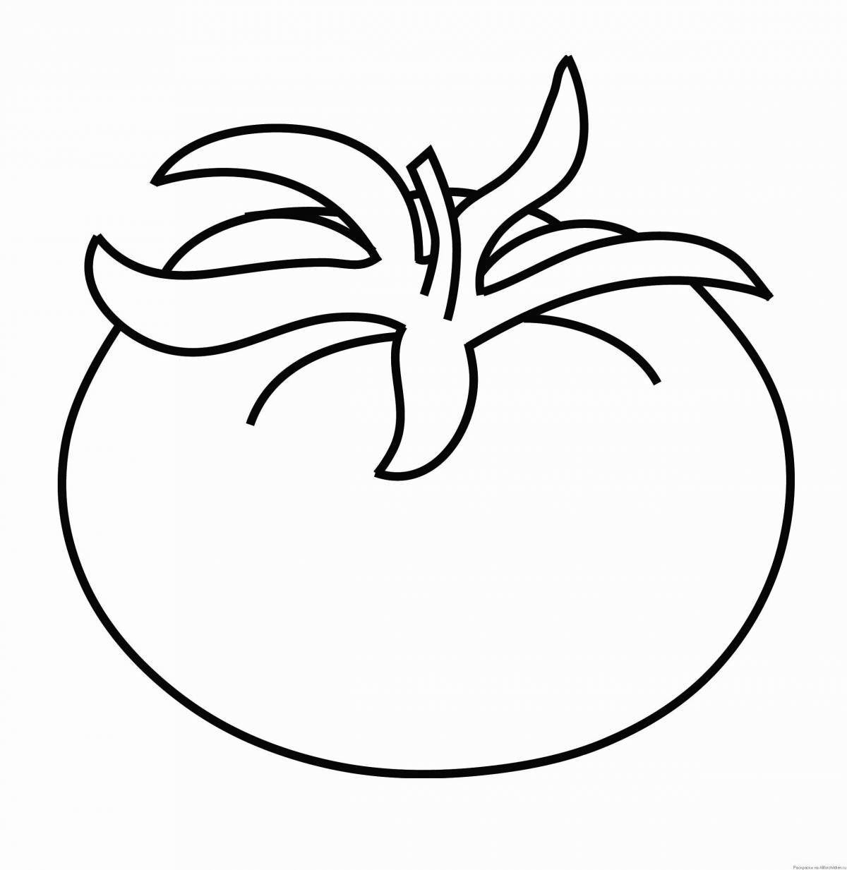 Beautiful tomato and cucumber coloring page