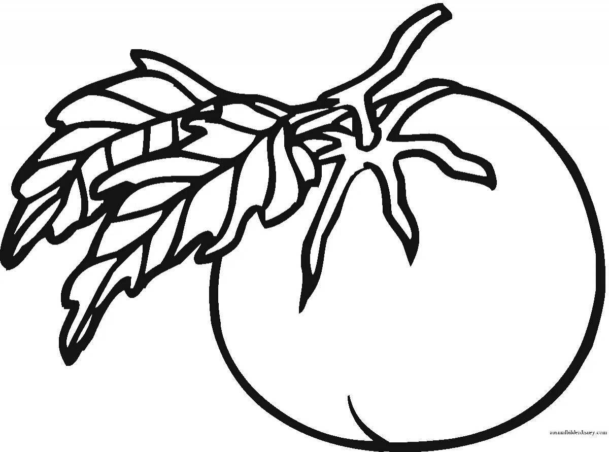 Great tomato and cucumber coloring page