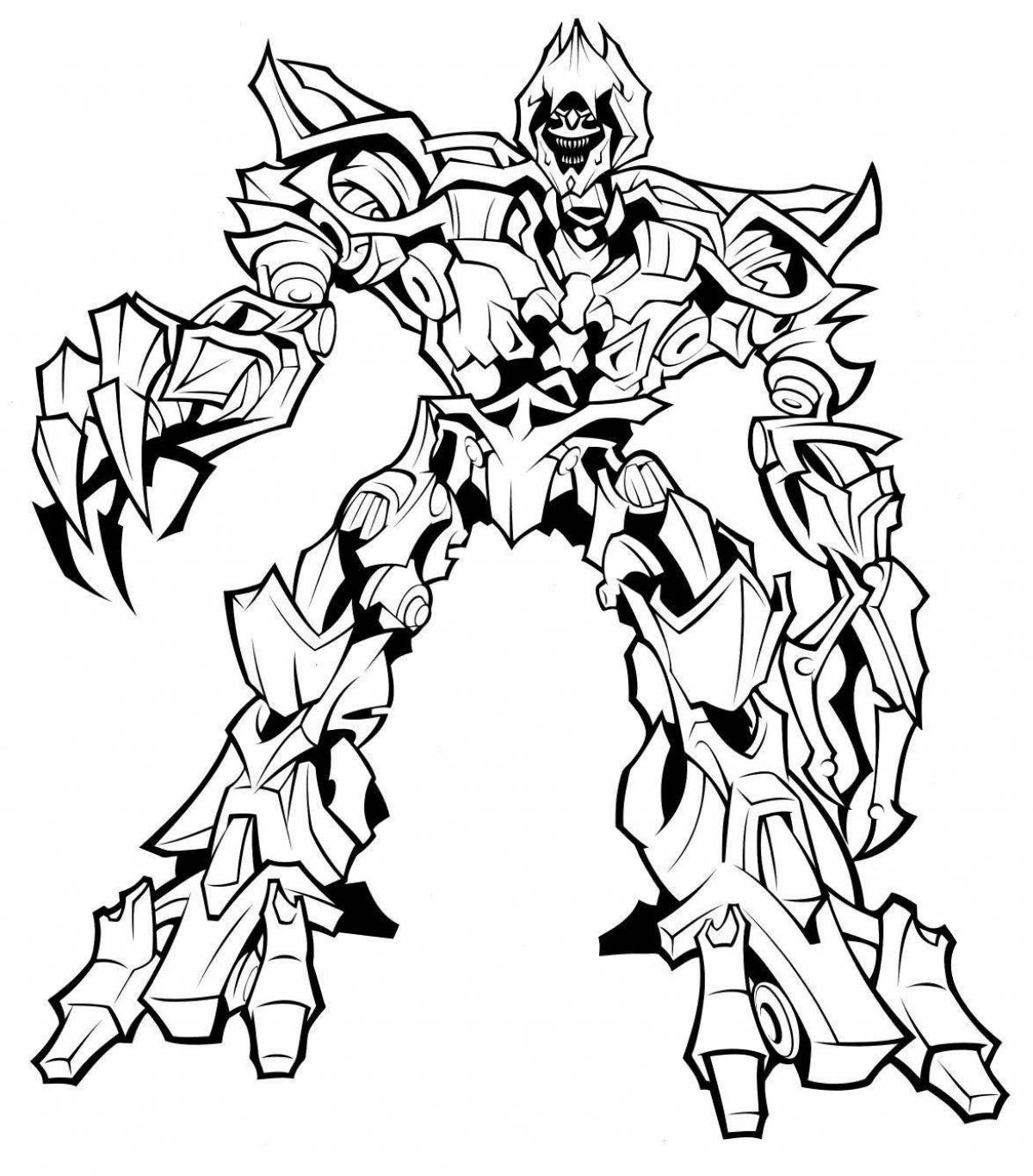 Decepticon transformers glowing coloring pages
