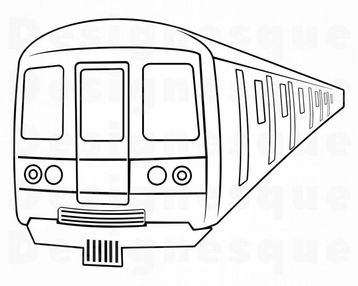 Delightful underground car coloring page