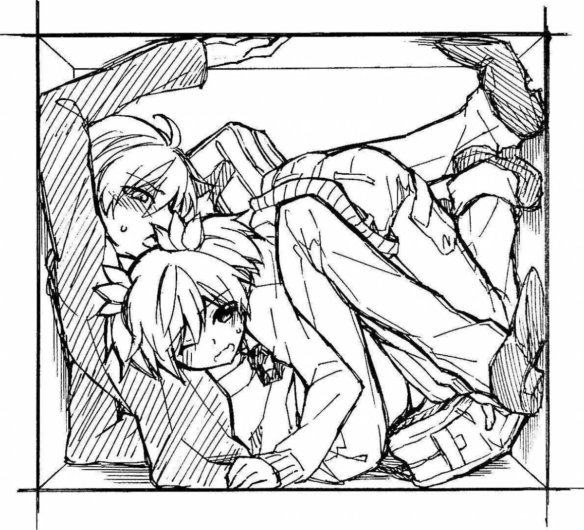 Exquisite yaoi anime coloring book