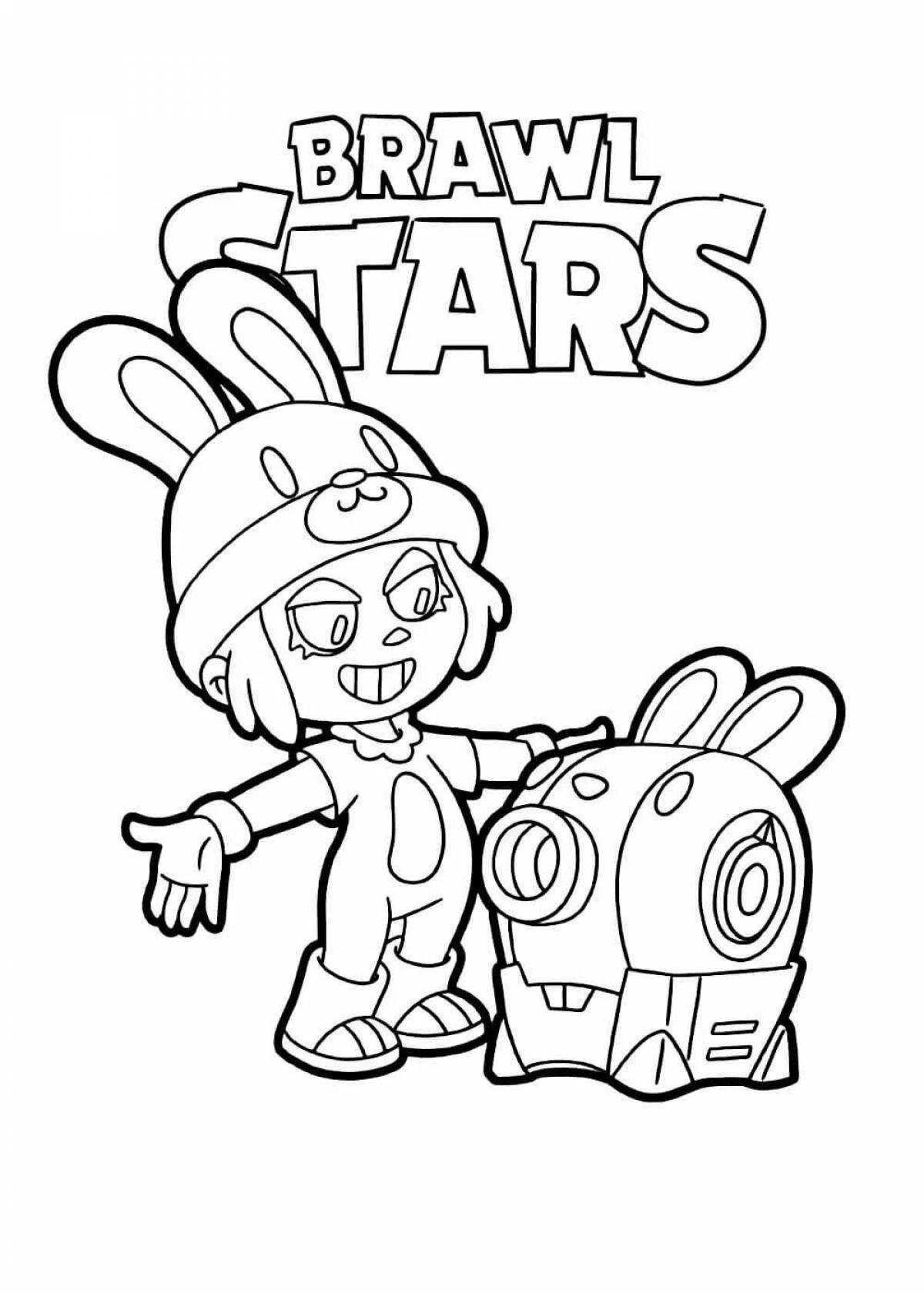 Dazzling brown stars coloring page