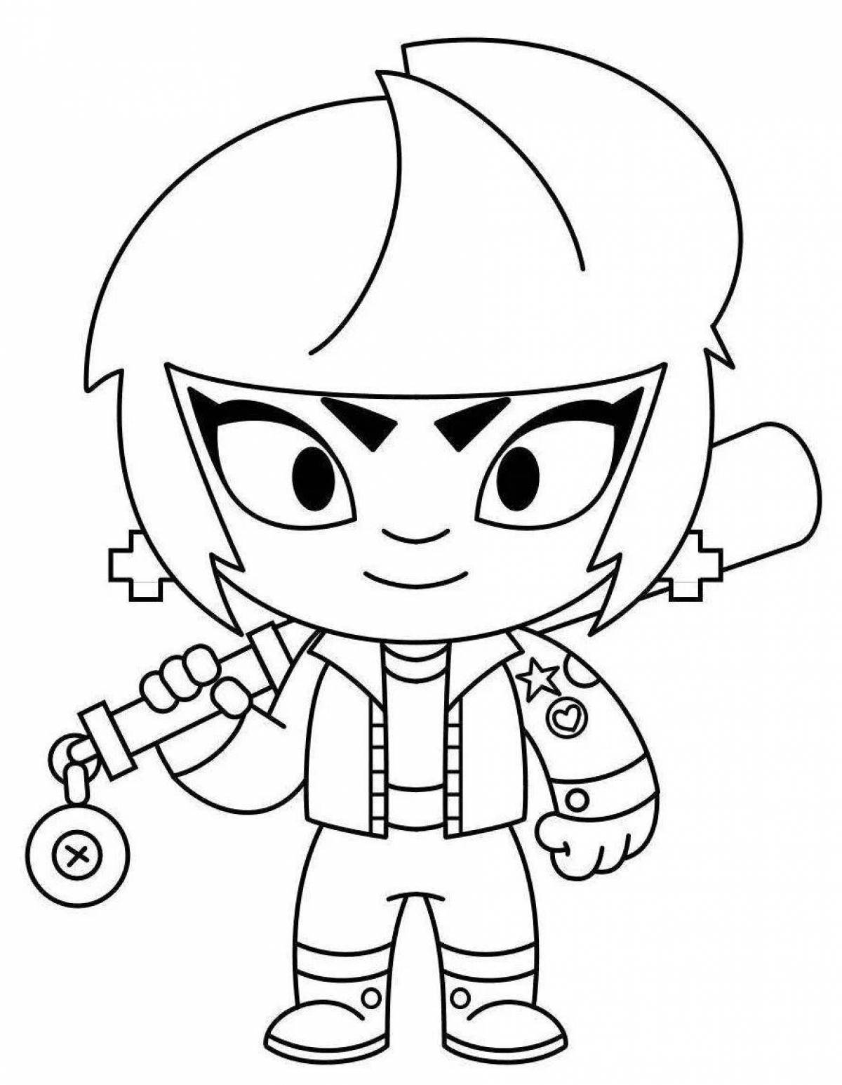 Adorable brown stars coloring page