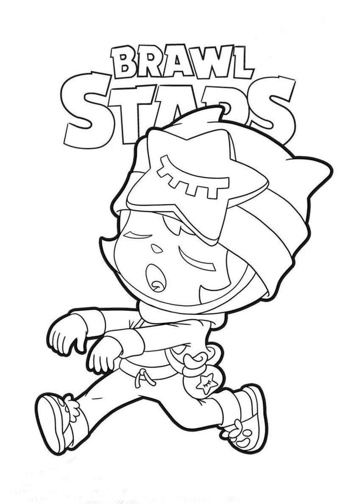 Fine brown stars coloring page