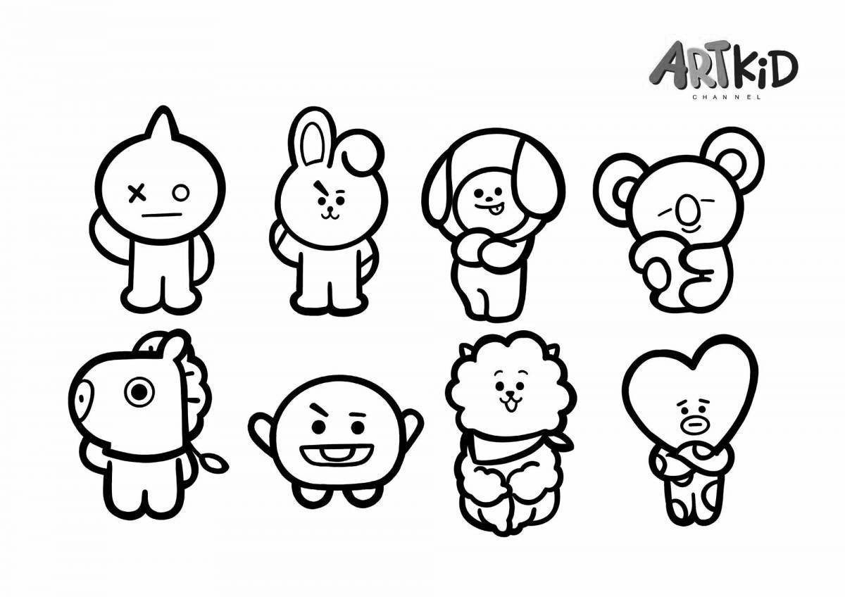 Colorful bts coloring toys