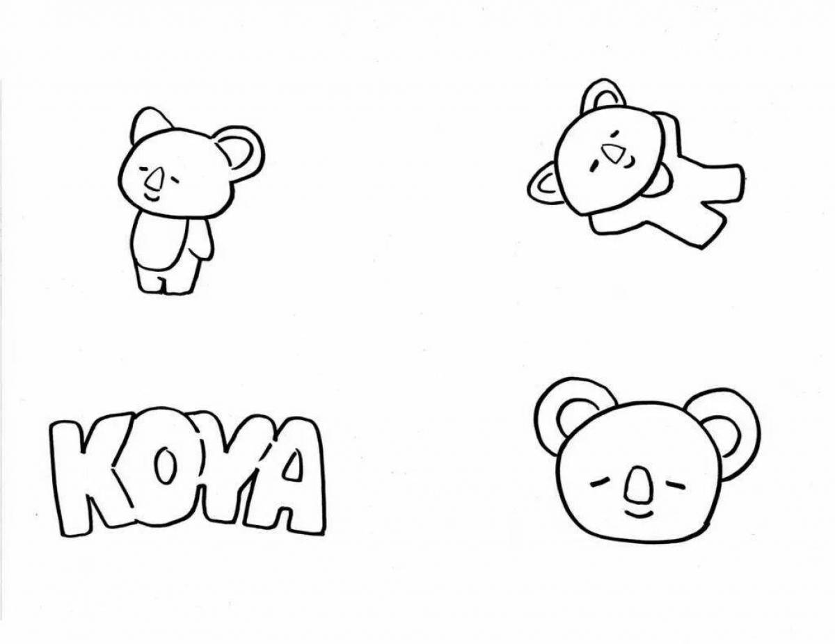 Playful bts toy coloring page