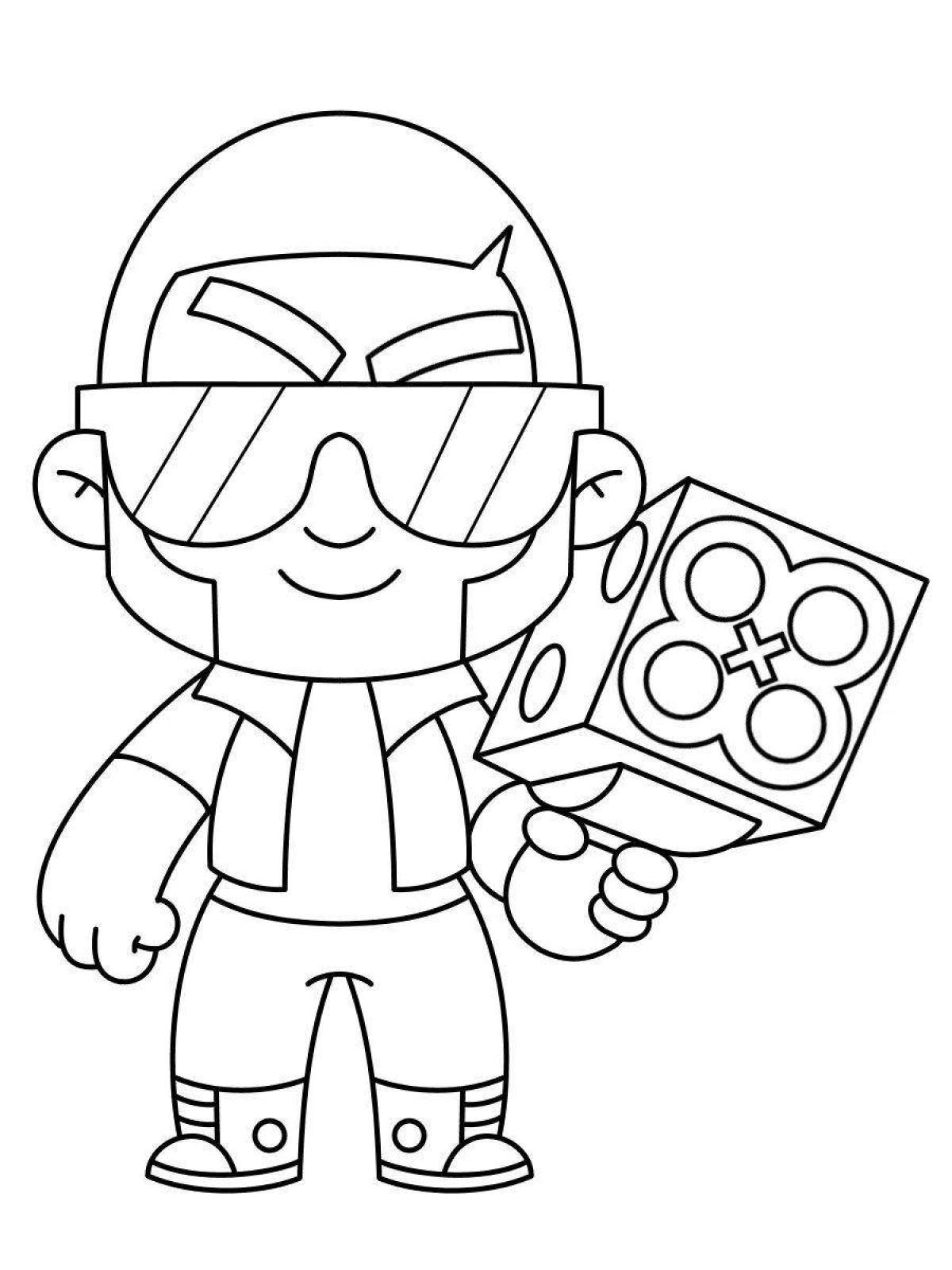Animated fighting pins coloring page