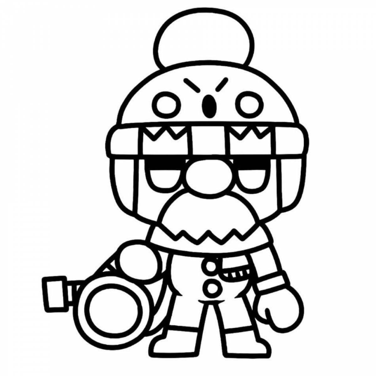 Coloring page adorable brawlers pins