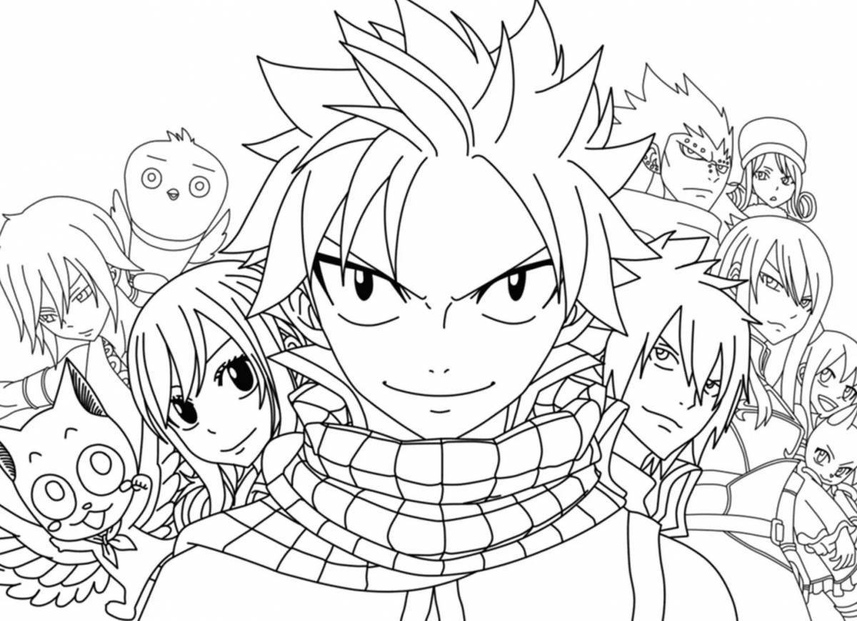 Radiant anime poster coloring page