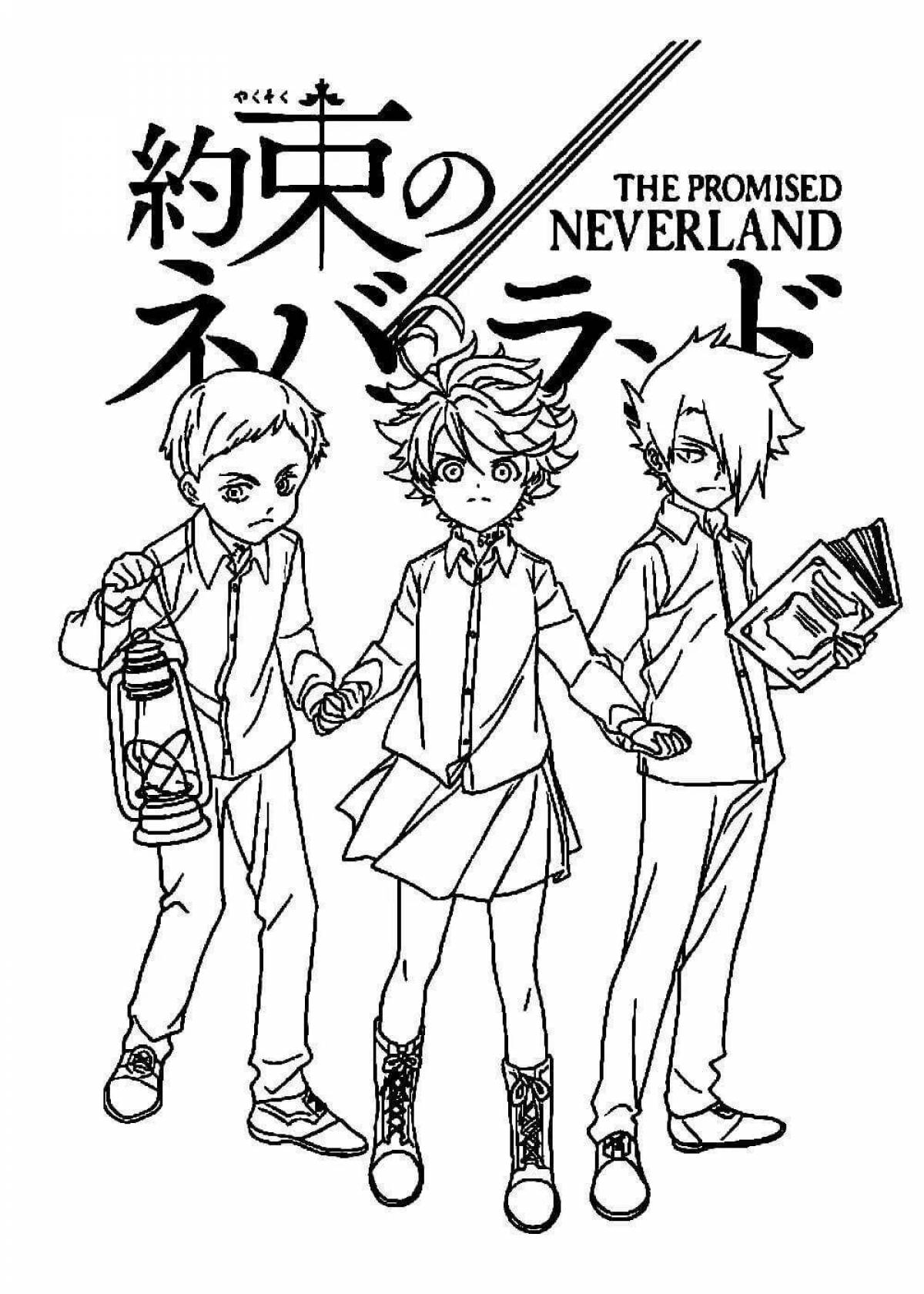 Great anime poster coloring page