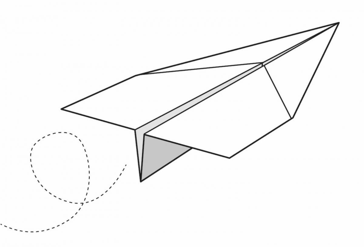 Как нарисовать самолетик из бумаги