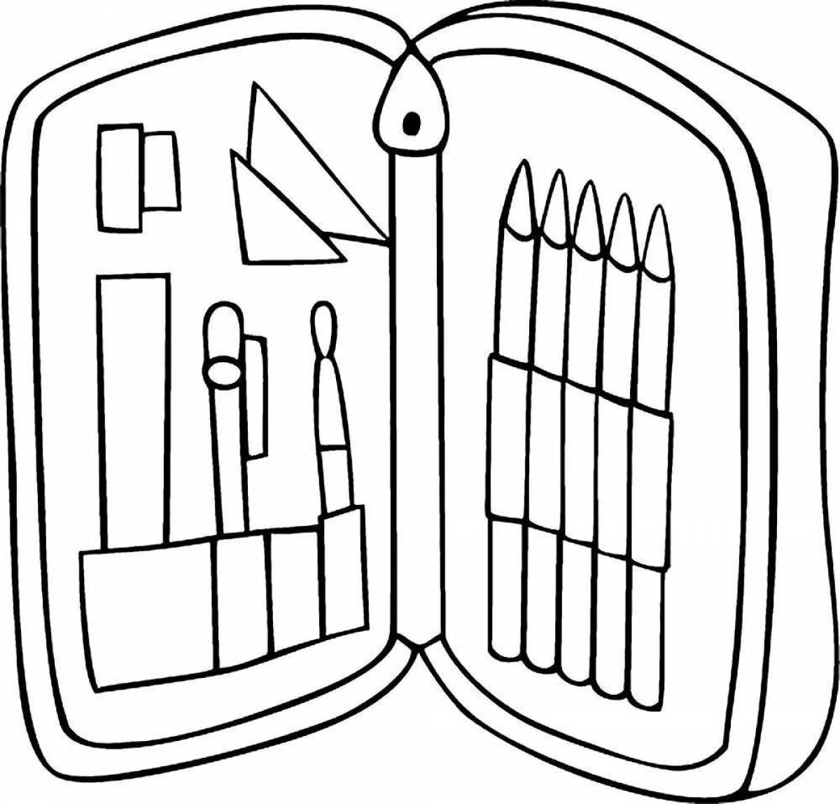 Школьный рисунок карандашом. Раскраска школа. Раскраска школьные принадлежности. Пенал раскраска. Раскраска пенал школьный.