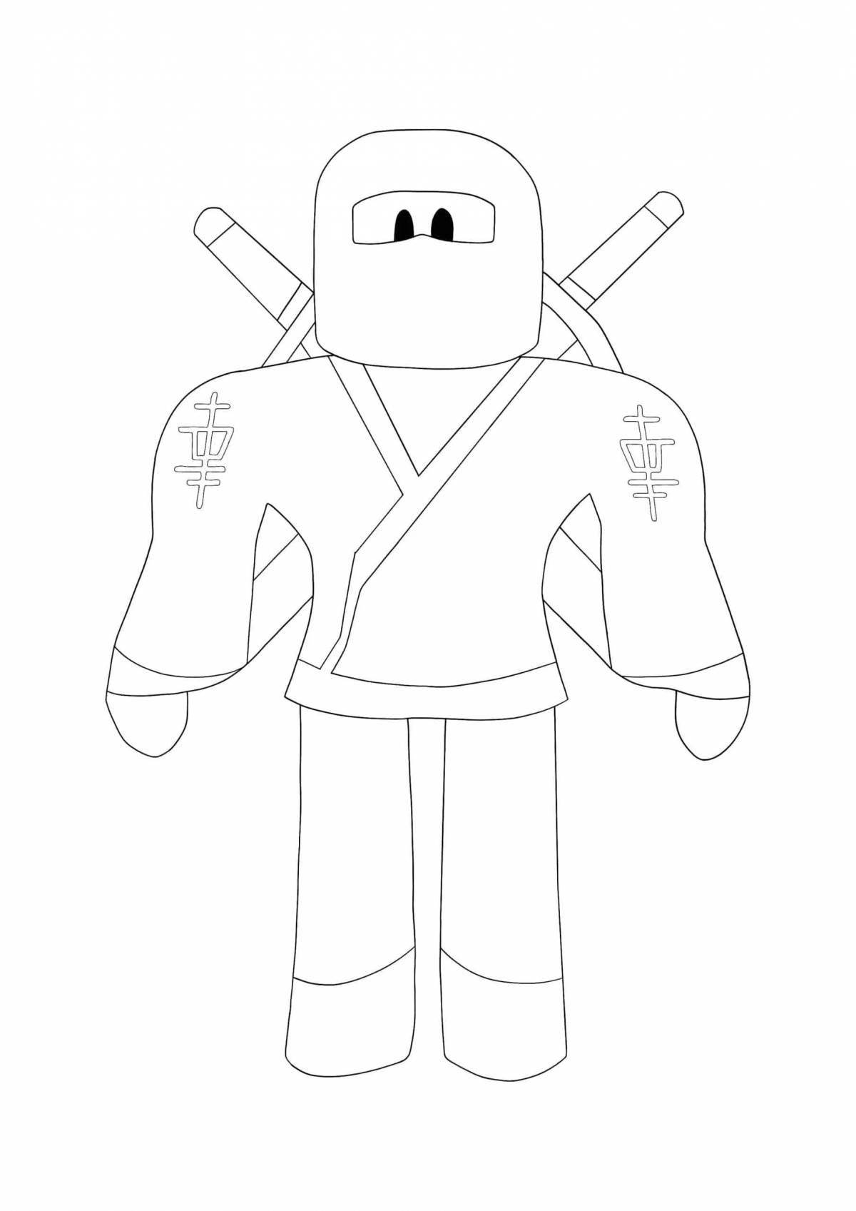 Roblox incredible heroes coloring page