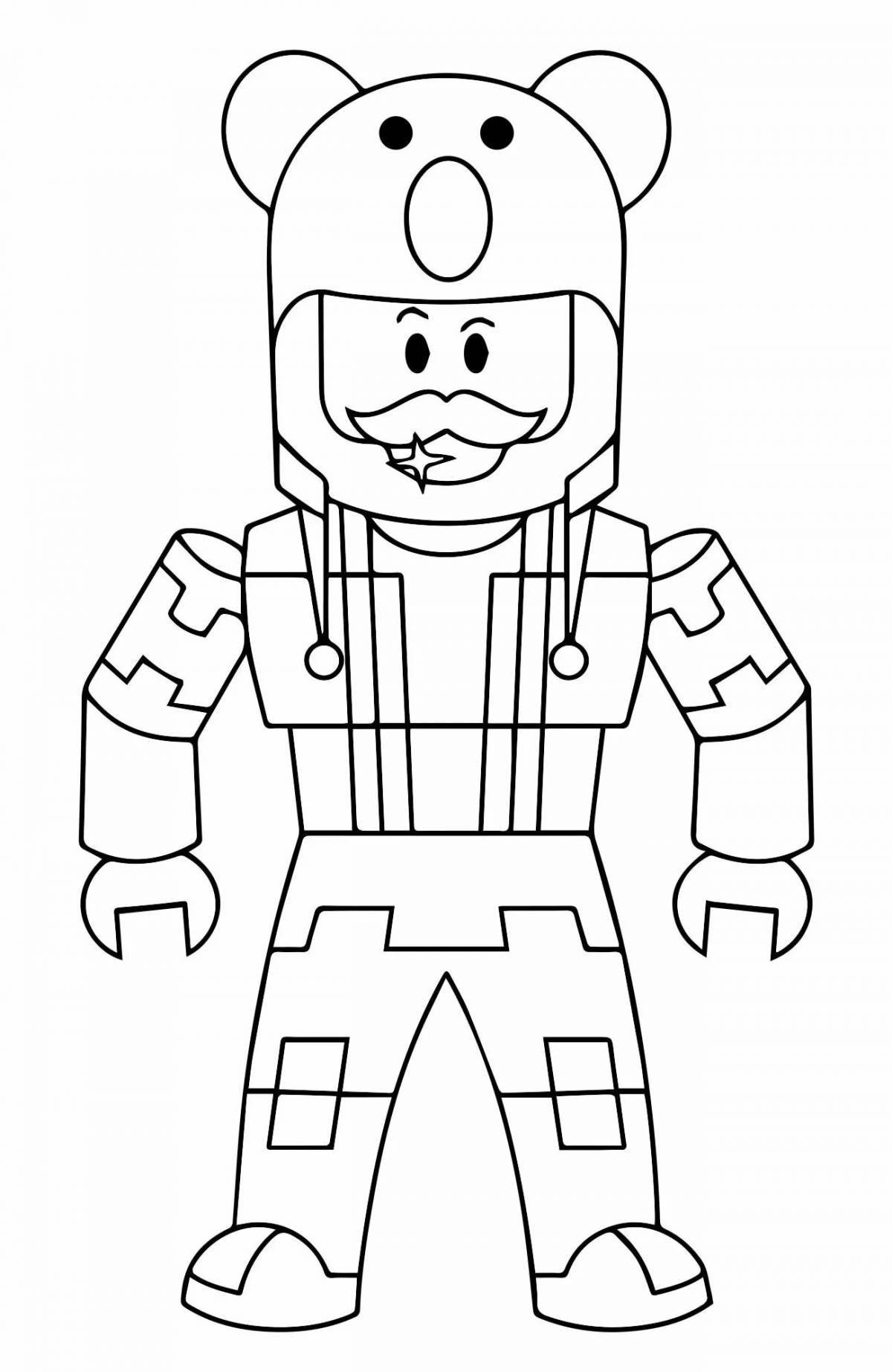 Roblox brave heroes coloring page
