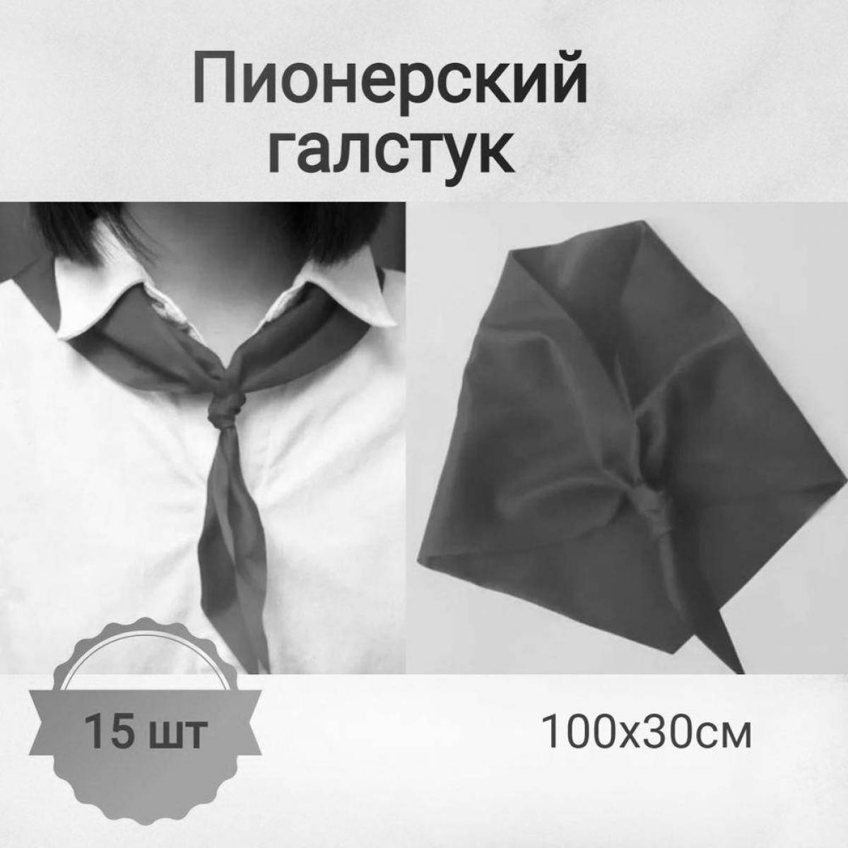 Раскраска «яркий пионерский галстук»