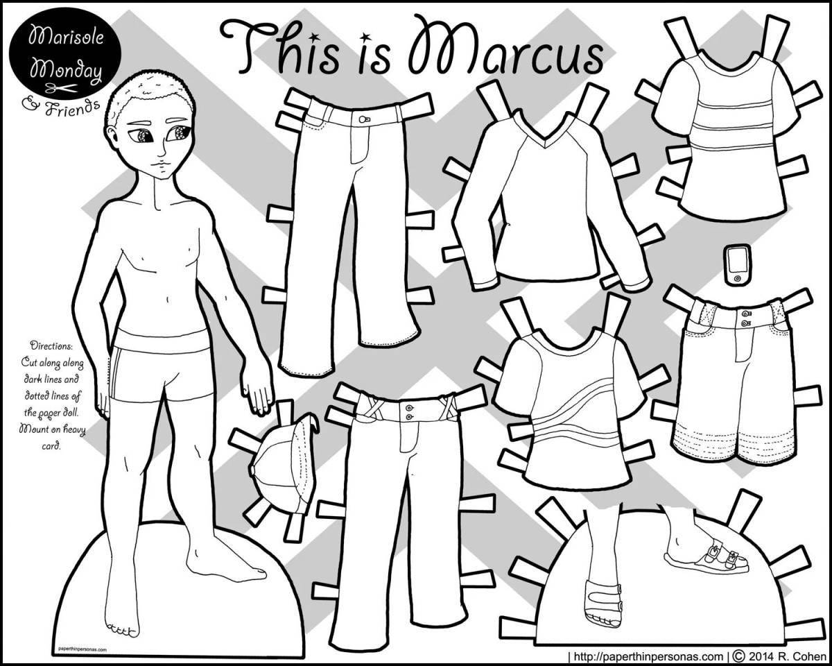 Coloring page amazing dressing room dolls