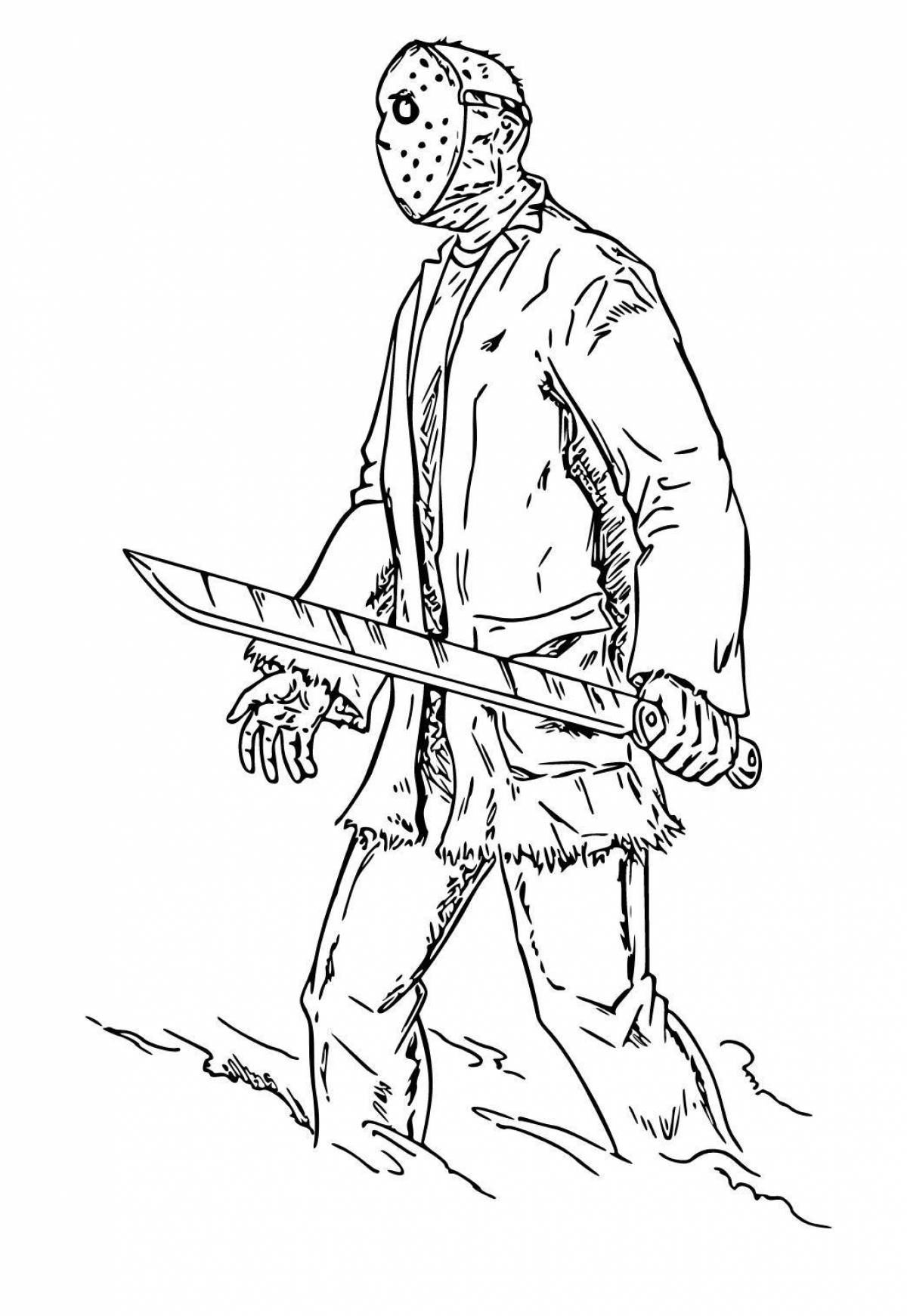 Photo Coloring book scary michael myers