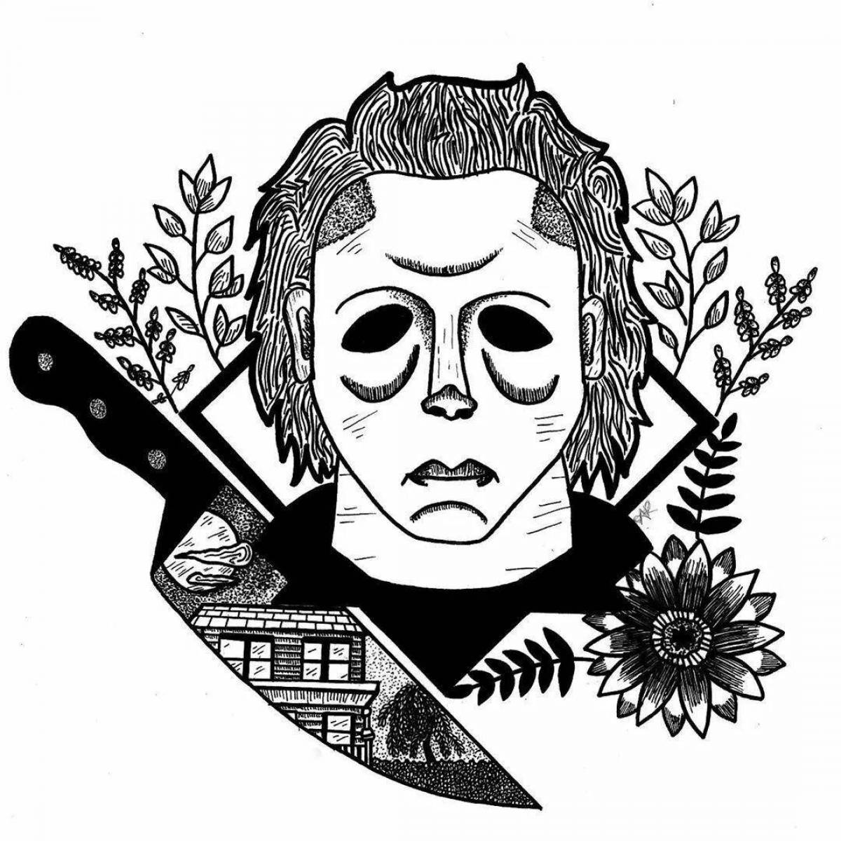 Disgusting michael myers coloring book