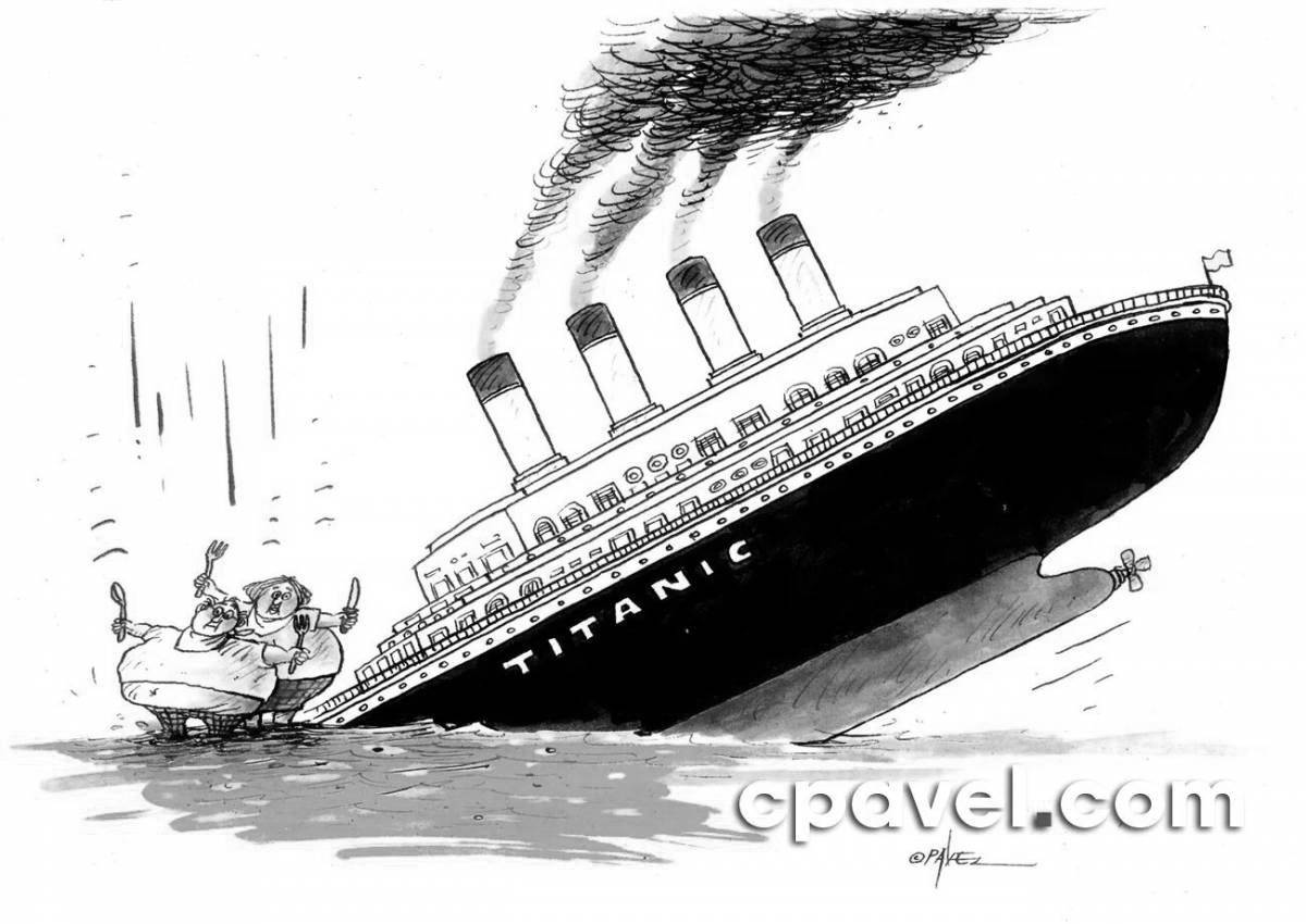Titanic sinking heartbreaking coloring book