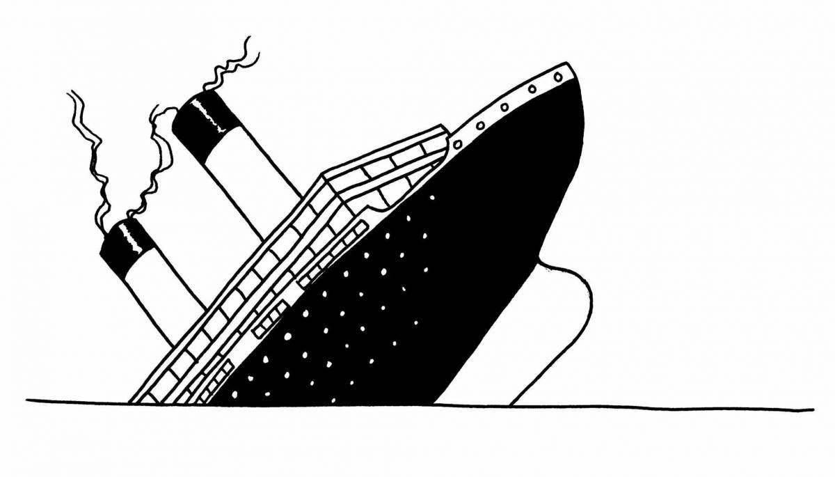 Colouring sinking titanic