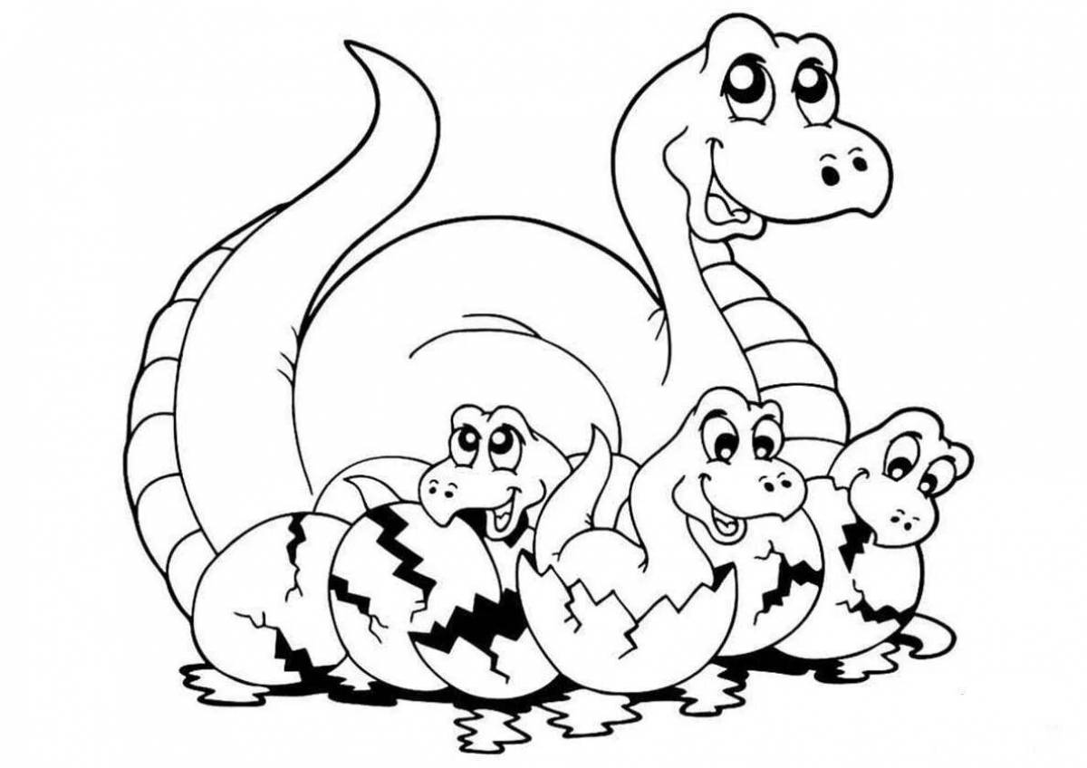 Cute dinosaur coloring book for kids